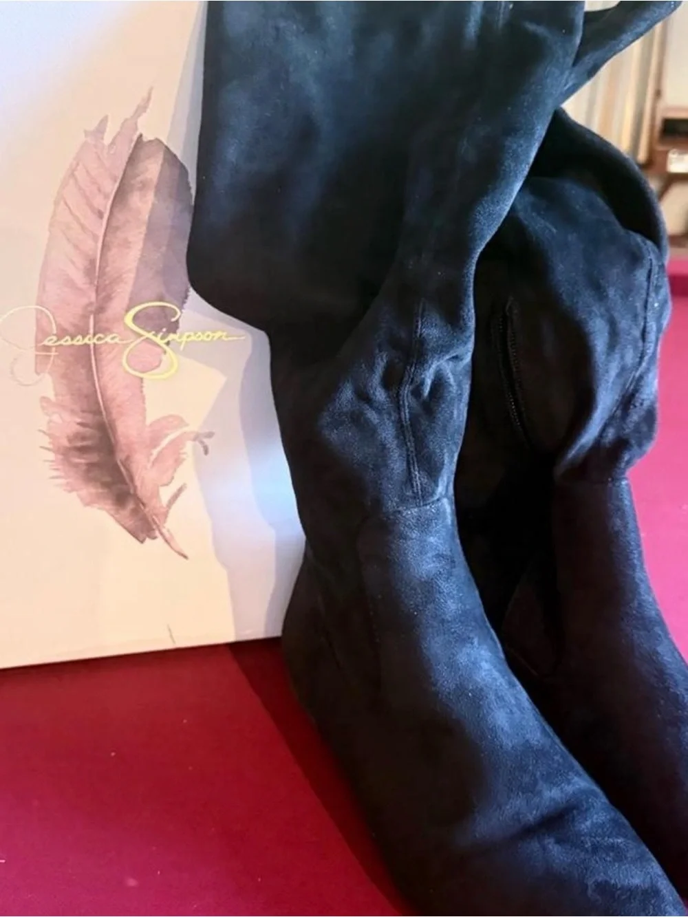 Jessica Simpson Women's Black Suede Knee-High Boots size 8